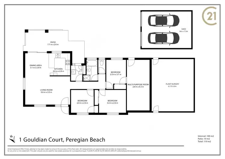 Floorplan of Homely house listing, 1 Gouldian Court, Peregian Beach QLD 4573