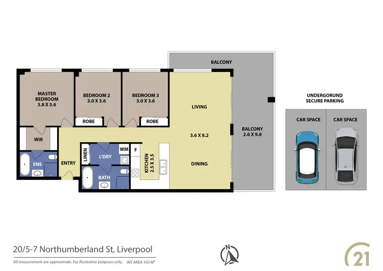 Floorplan of Homely unit listing, 20/5-7 Northumberland Street, Liverpool NSW 2170