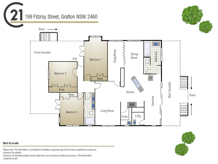 Floorplan of Homely house listing, 199 Fitzroy Street, Grafton NSW 2460