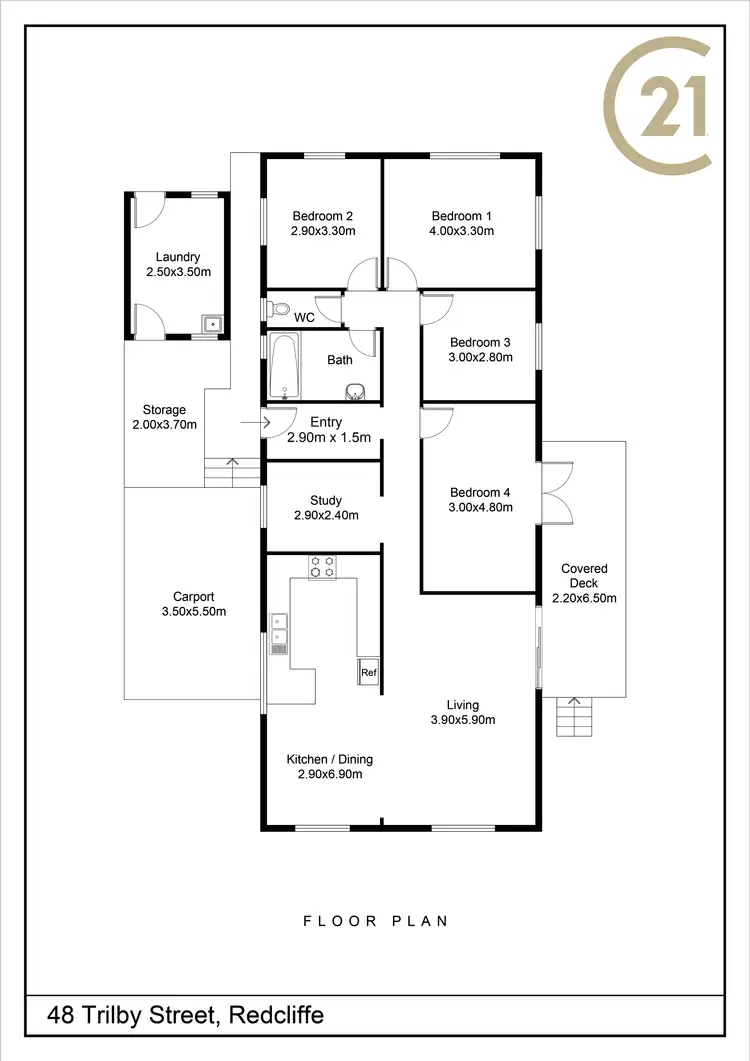 Floorplan of Homely house listing, 48 Trilby Street, Redcliffe QLD 4020