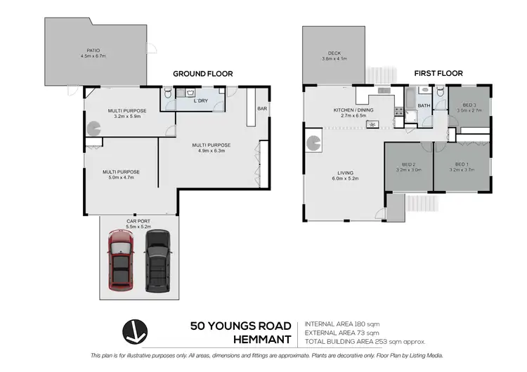Floorplan of Homely house listing, 50 Youngs Road, Hemmant QLD 4174