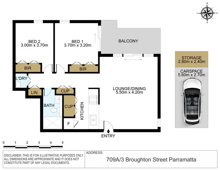Floorplan of Homely apartment listing, 709A/3 Broughton Street, Parramatta NSW 2150