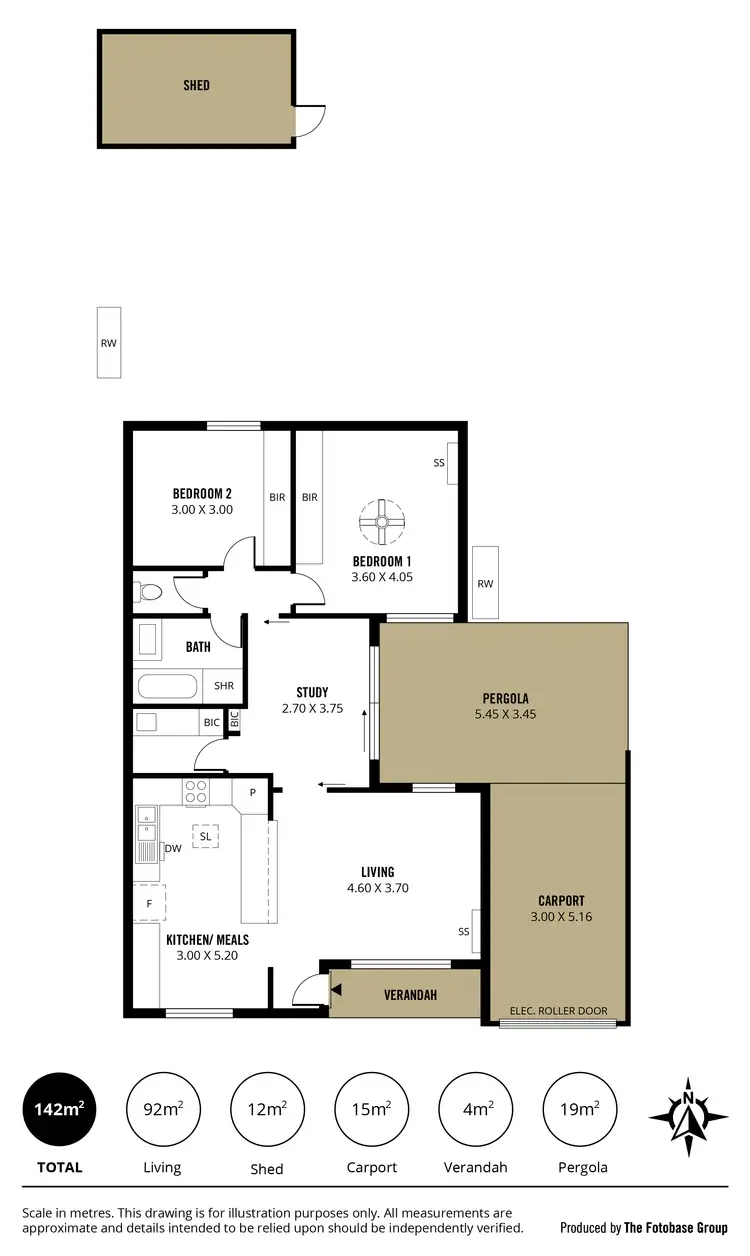 Floorplan of Homely unit listing, 2/93 Bellaview Road, Flagstaff Hill SA 5159