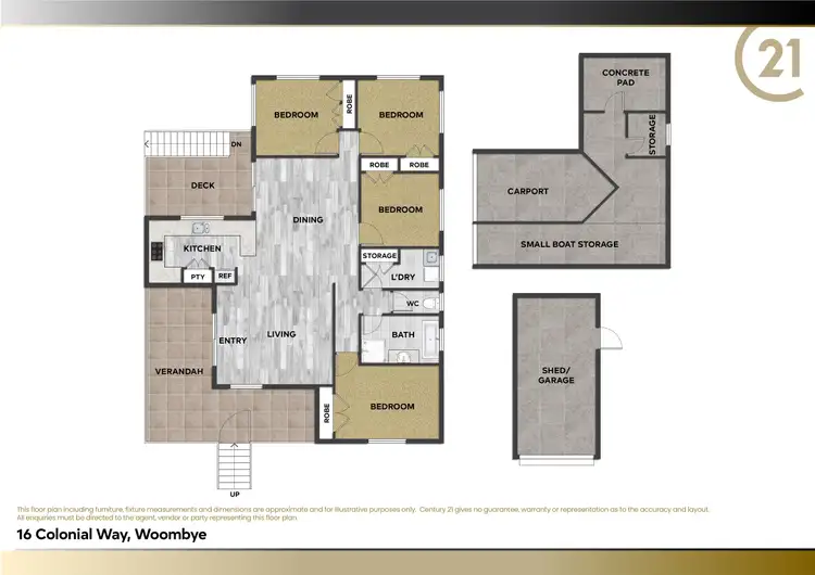 Floorplan of Homely house listing, 16 Colonial Way, Woombye QLD 4559