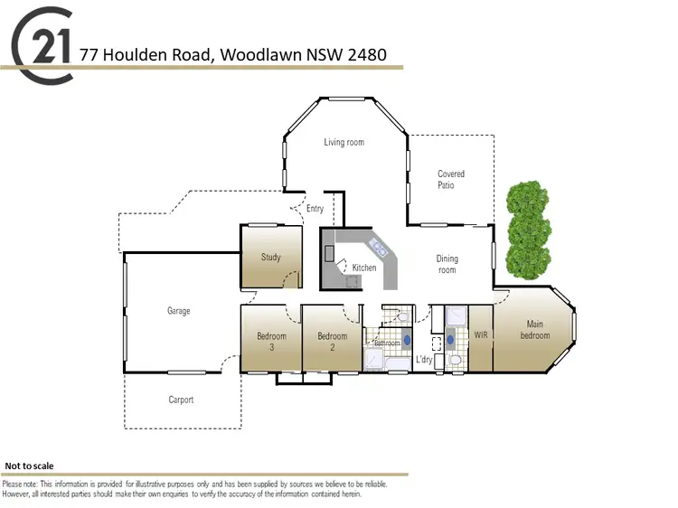 Floorplan of Homely rural property listing, 77 Houlden Road, Woodlawn NSW 2480