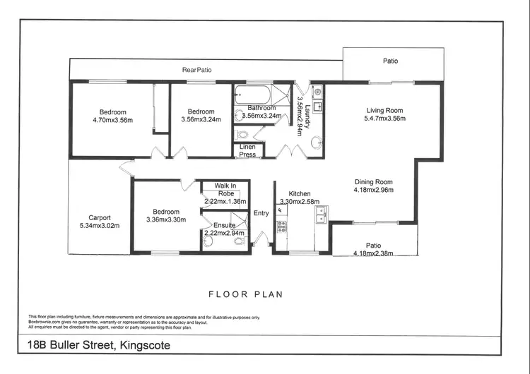 Floorplan of Homely house listing, 18B Buller Street, Kingscote SA 5223