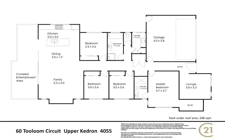 Floorplan of Homely house listing, 60 Tooloom Circuit, Upper Kedron QLD 4055