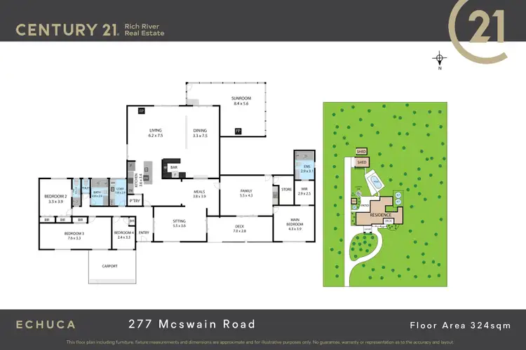 Floorplan of Homely house listing, 277 Mcswain Road, Echuca VIC 3564