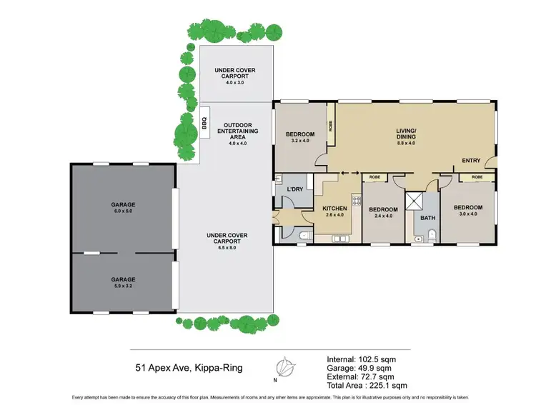 Floorplan of Homely house listing, 51 Apex Avenue, Kippa-Ring QLD 4021