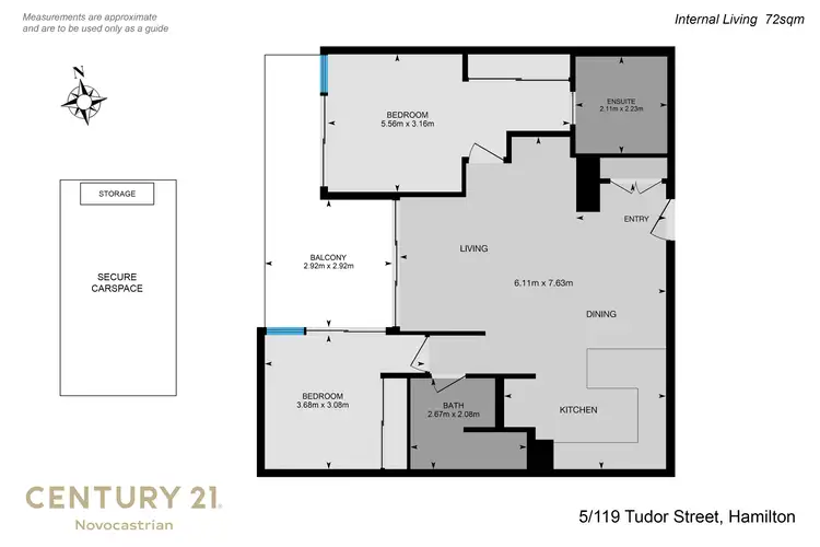 Floorplan of Homely apartment listing, 5/119 Tudor Street, Hamilton NSW 2303