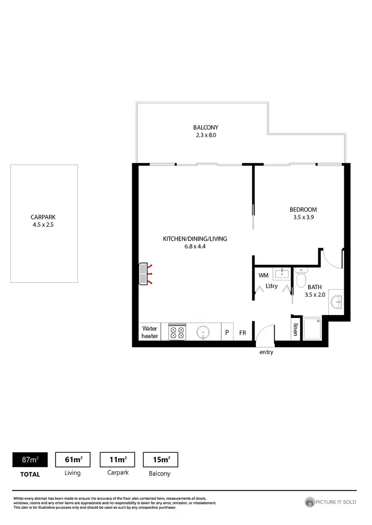 Floorplan of Homely apartment listing, 411/6-8 Wirra Drive, New Port SA 5015