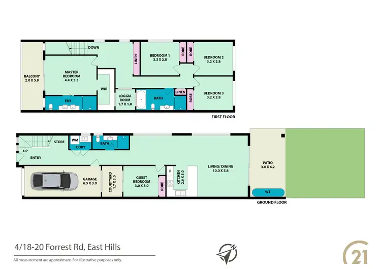 Floorplan of Homely semi-detached listing, 4/18 Forrest Road, East Hills NSW 2213