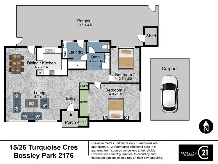 Floorplan of Homely house listing, 15/26 Turquoise Cr, Bossley Park NSW 2176