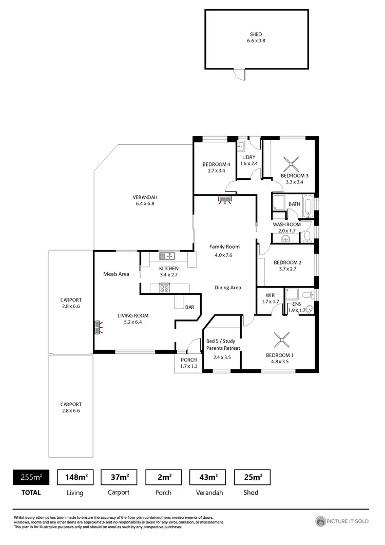 Floorplan of Homely house listing, 24 Petersens Parade, Salisbury Downs SA 5108