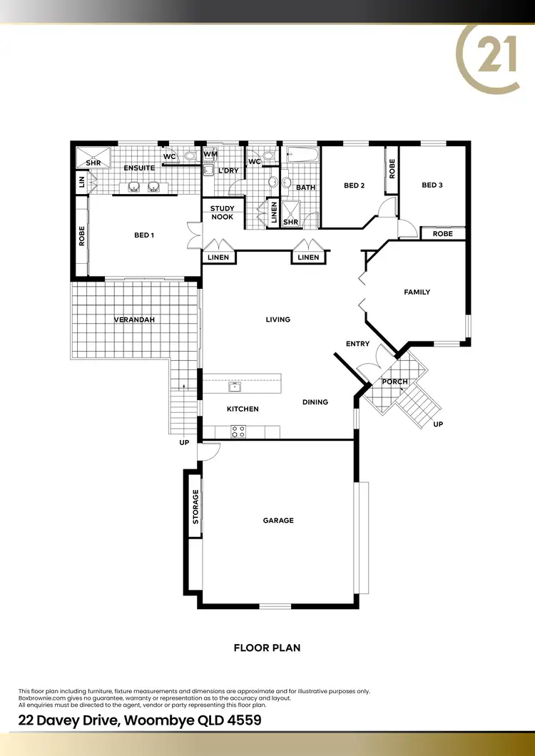 Floorplan of Homely house listing, 22 Davey Drive, Woombye QLD 4559