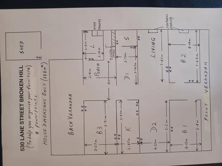 Floorplan of Homely house listing, 530 Lane Street, Broken Hill NSW 2880