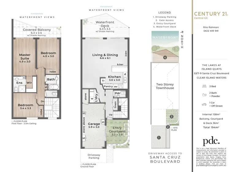 Floorplan of Homely townhouse listing, 53/7-9 Santa Cruz Boulevard, Clear Island Waters QLD 4226