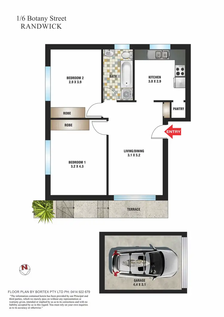Floorplan of Homely apartment listing, 1/6 Botany Street, Randwick NSW 2031