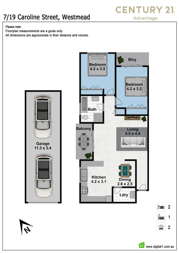 Floorplan of Homely unit listing, 7/19 Caroline Street, Westmead NSW 2145