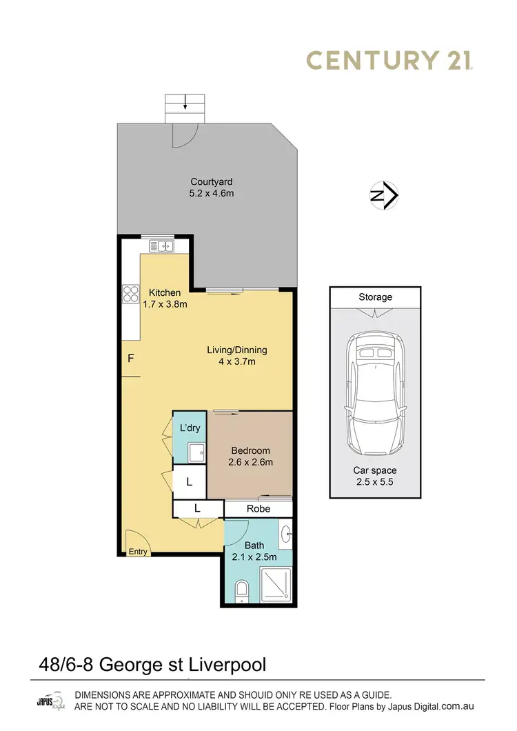 Floorplan of Homely apartment listing, 48/6-8 George Street, Warwick Farm NSW 2170