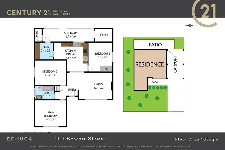 Floorplan of Homely house listing, 110 Bowen Street, Echuca VIC 3564