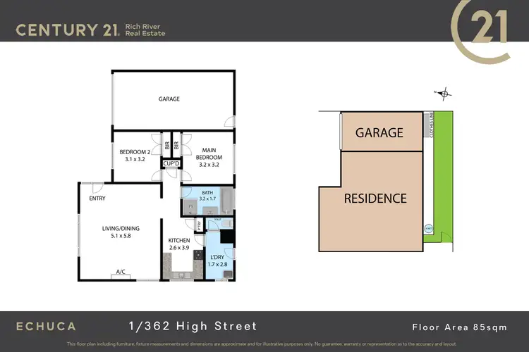 Floorplan of Homely house listing, 1/362 High Street, Echuca VIC 3564