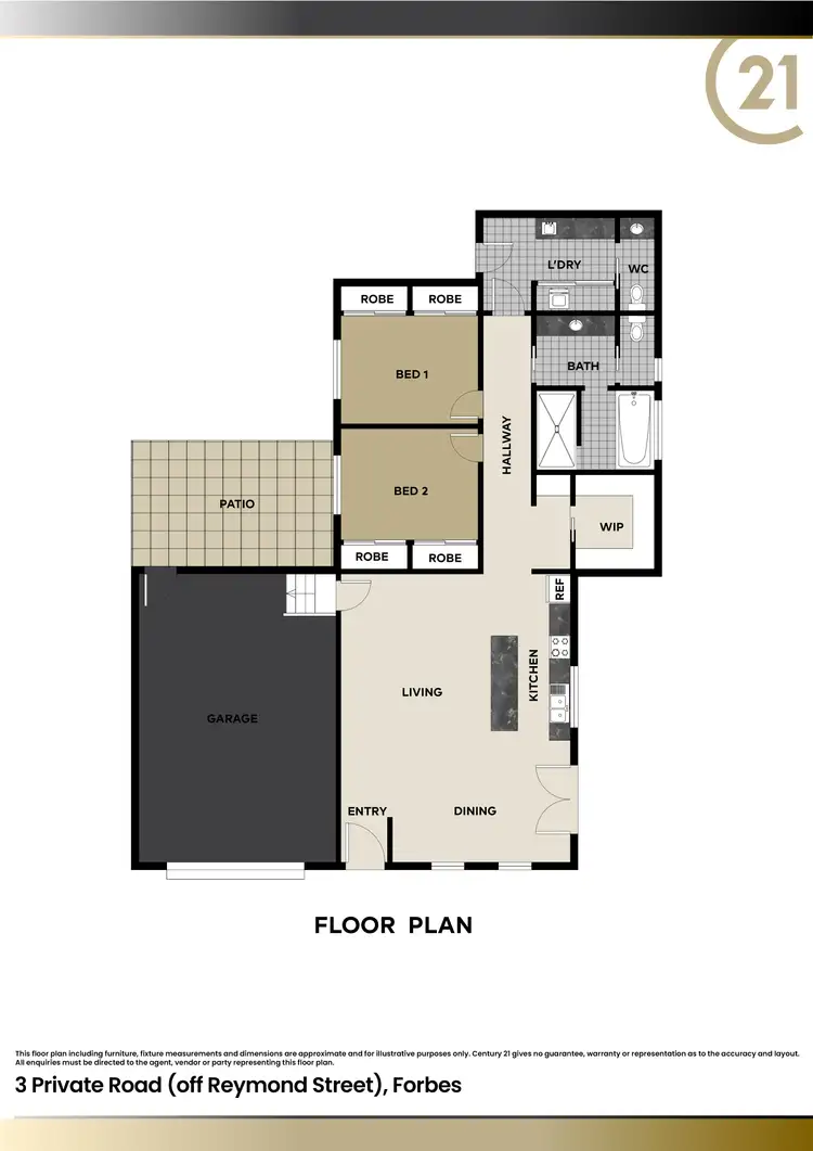 Floorplan of Homely house listing, 3 Private Road (Reymond Street), Forbes NSW 2871