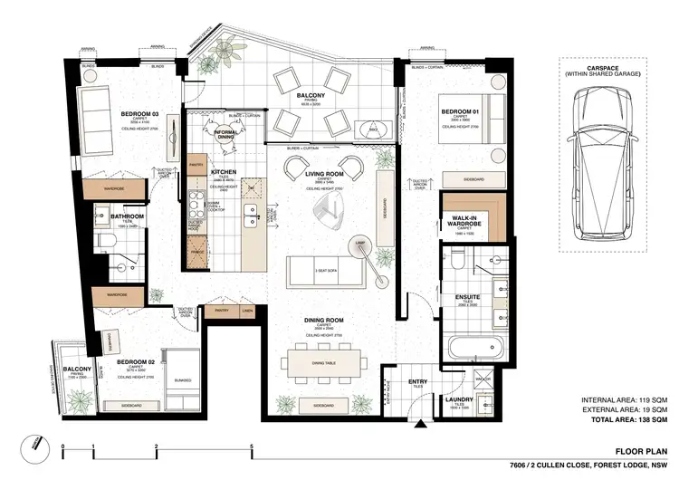 Floorplan of Homely apartment listing, 7606/2 Cullen Close, Forest Lodge NSW 2037