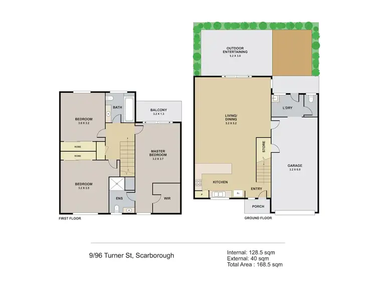 Floorplan of Homely townhouse listing, 9/94-96 Turner Street, Scarborough QLD 4020