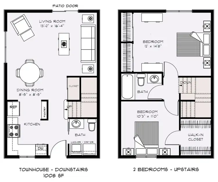 Floorplan of Homely townhouse listing, 1/67 Wadley St, Wagga Wagga NSW 2650
