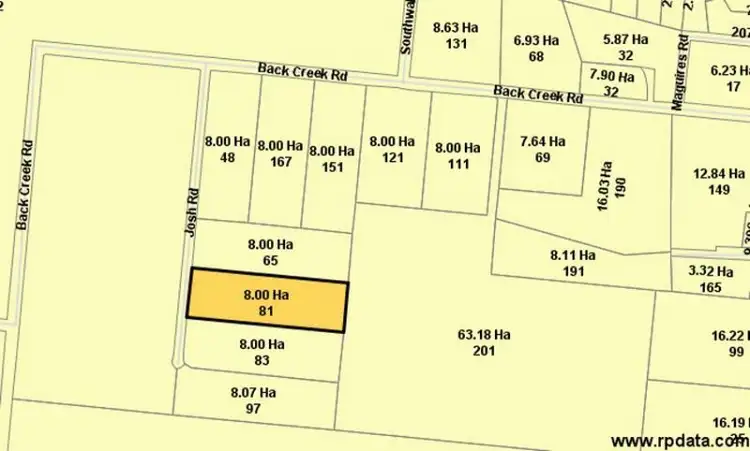 Floorplan of Homely land listing, 81 Josh Road, Southern Cross QLD 4820