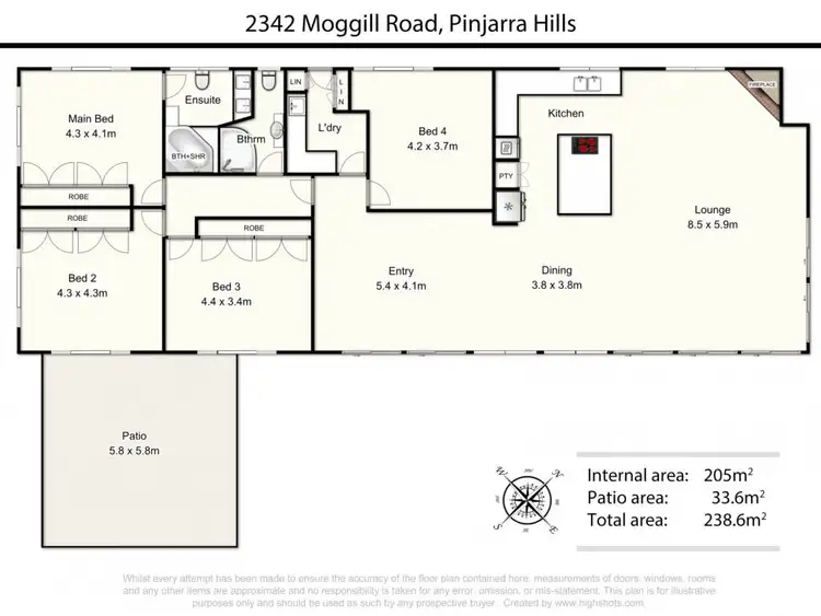 Floorplan of Homely rural property listing, 2342 Moggill Road, Pinjarra Hills QLD 4069