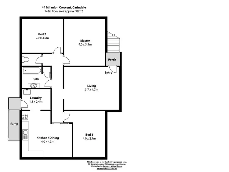 Floorplan of Homely house listing, 44 Milanion Crescent, Carindale QLD 4152