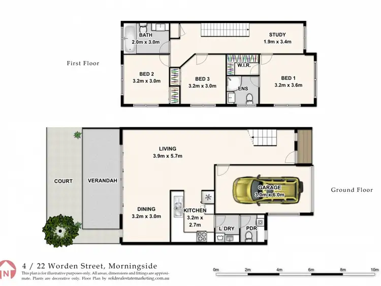 Floorplan of Homely townhouse listing, 4/22 Worden Street, Morningside QLD 4170