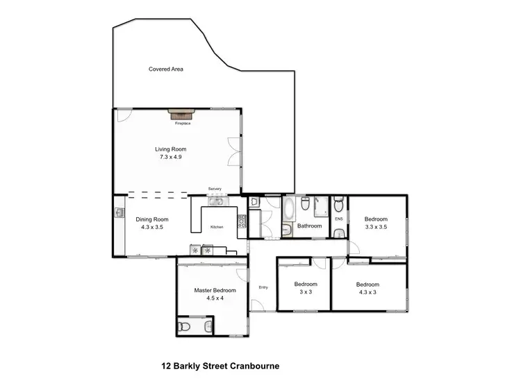 Floorplan of Homely house listing, 12. Barkly Street, Cranbourne VIC 3977