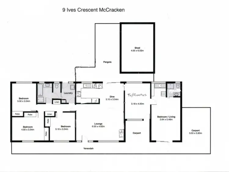 Floorplan of Homely house listing, 9 Ives Crescent, Mccracken SA 5211