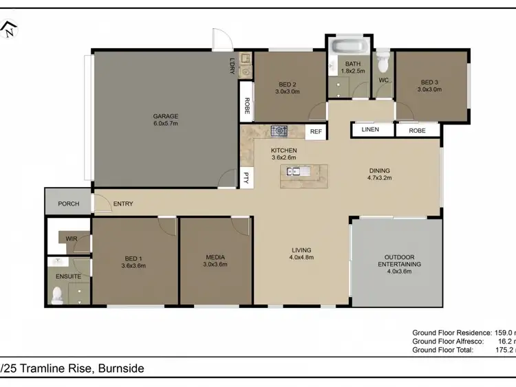 Floorplan of Homely house listing, 2/25 Tramline Rise, Burnside QLD 4560