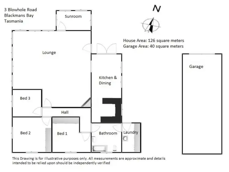 Floorplan of Homely house listing, 3 Blowhole Road, Blackmans Bay TAS 7052
