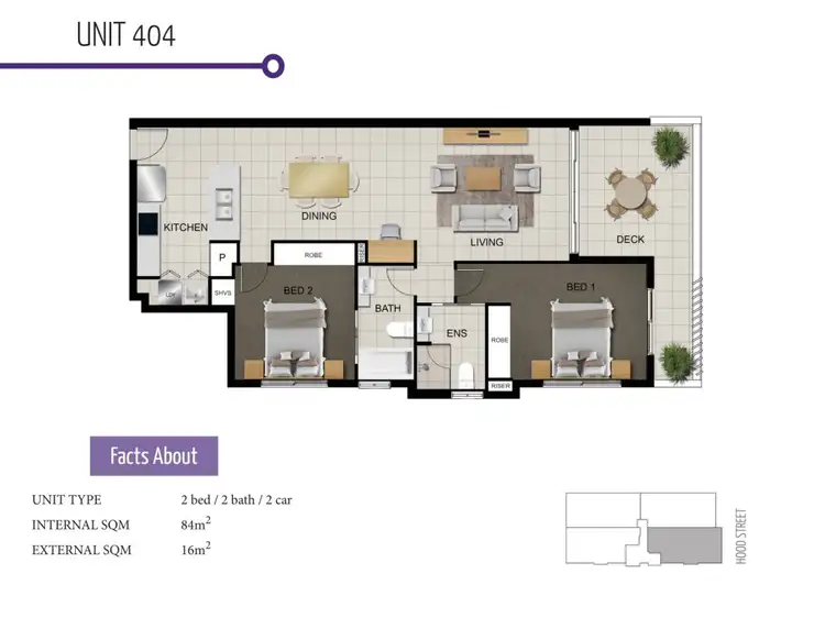 Floorplan of Homely unit listing, 404/47 Hood Street, Sherwood QLD 4075