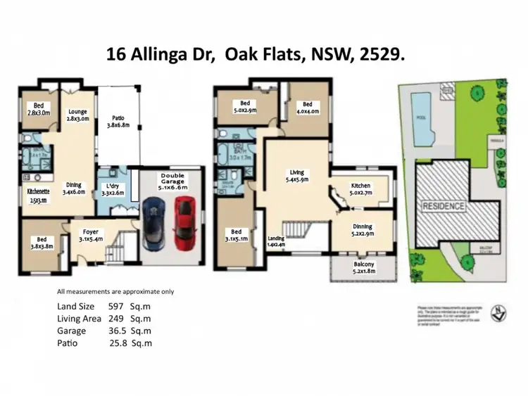Floorplan of Homely house listing, 16 Allinga Dr, Oak Flats NSW 2529