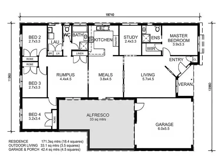 Floorplan of Homely house listing, 113 Jackson Drive, Drouin VIC 3818