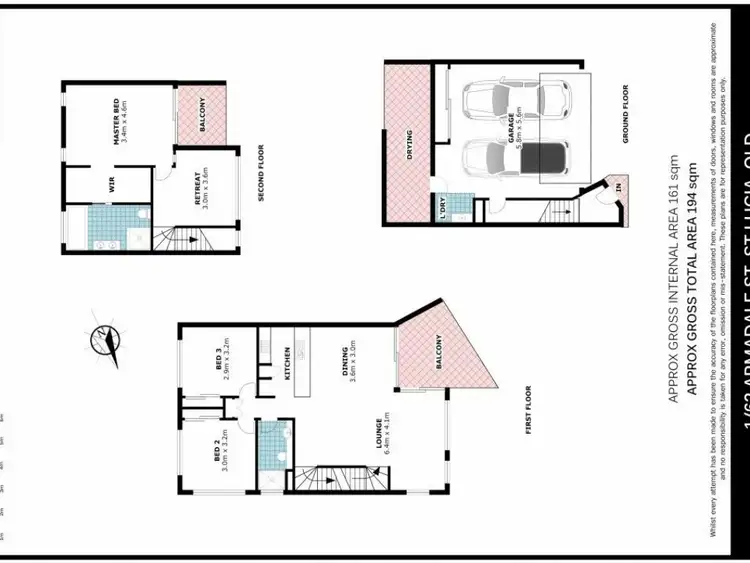 Floorplan of Homely townhouse listing, 1/62 ARMADALE STREET, St Lucia QLD 4067