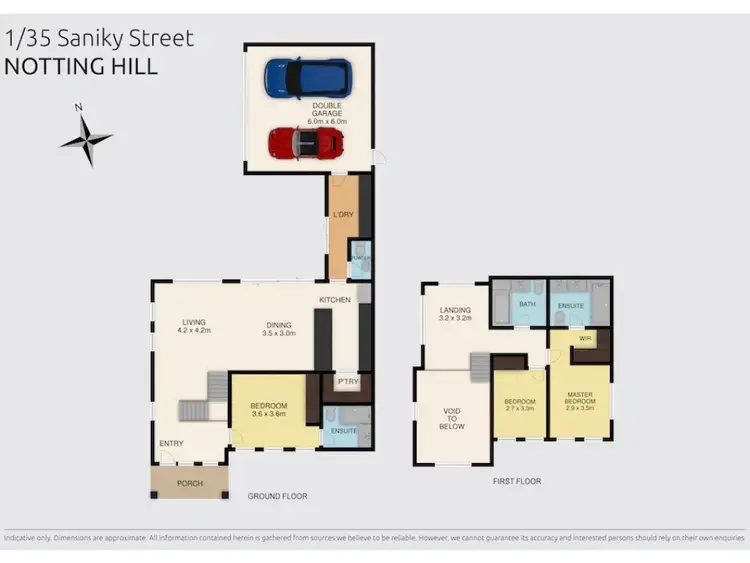 Floorplan of Homely townhouse listing, 1/35 Saniky St, Notting Hill VIC 3168