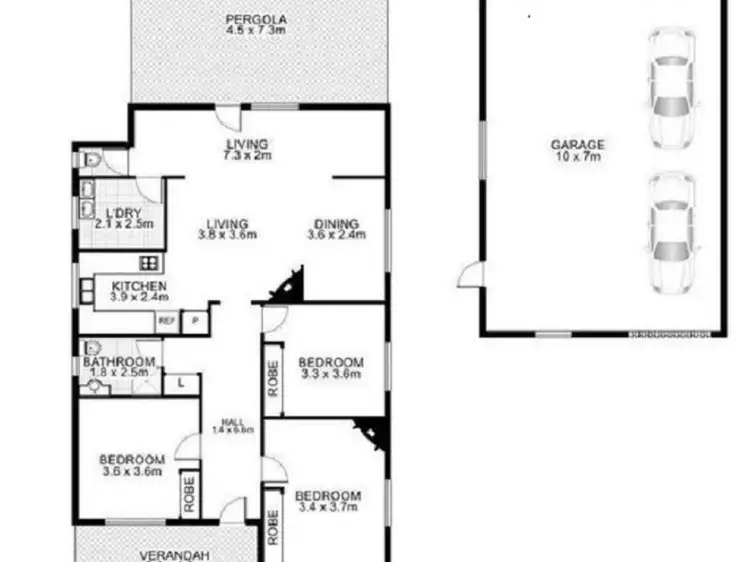 Floorplan of Homely house listing, 45 Hercules Street, Tamworth NSW 2340