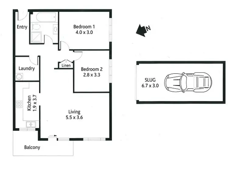 Floorplan of Homely unit listing, 13/215 Pacific Highway, Hornsby NSW 2077