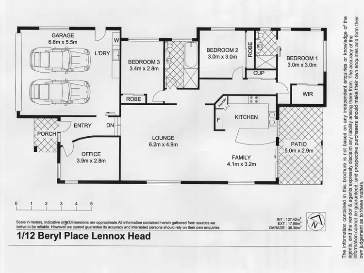 Floorplan of Homely house listing, 1/12 Beryl Place, Lennox Head NSW 2478