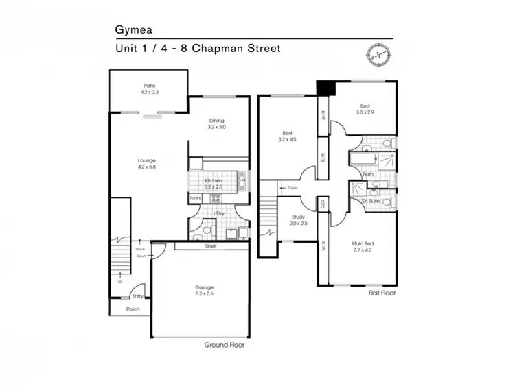 Floorplan of Homely townhouse listing, Unit 1/4 -8 Chapman Street, Gymea NSW 2227
