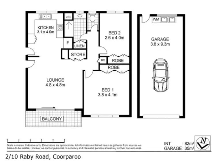 Floorplan of Homely apartment listing, 2/10 Raby Road, Coorparoo QLD 4151