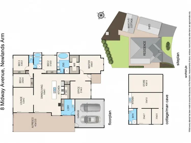 Floorplan of Homely house listing, 8 Midway Avenue, Newlands Arm VIC 3875