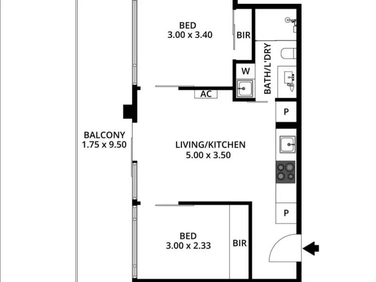 Floorplan of Homely apartment listing, 401/33 Warwick Street, Walkerville SA 5081